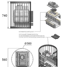 Печь для бани ВЕЗУВИЙ Легенда Ковка 28 (270) б/в